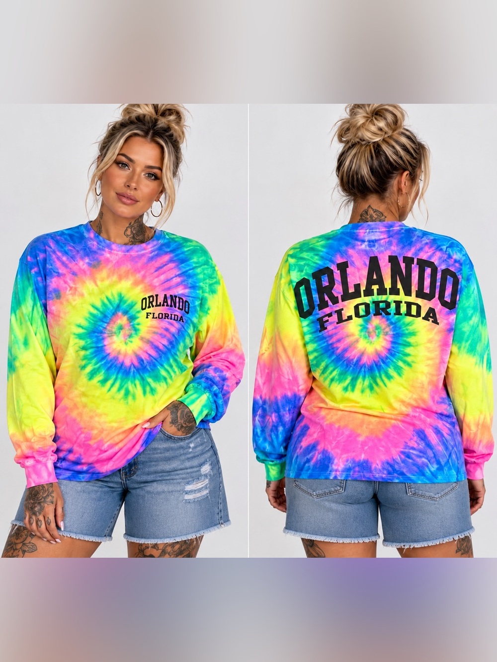 Orlando Florida Tie-Dye Long Sleeve